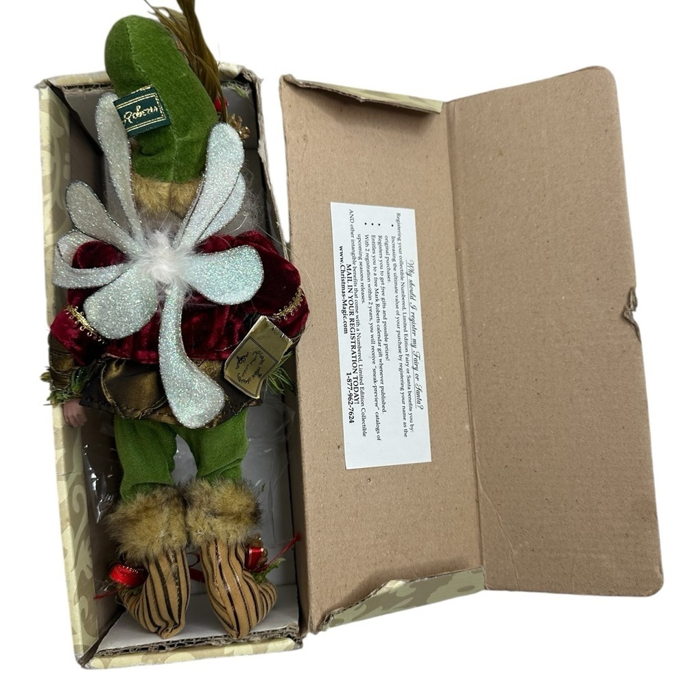 Mark Roberts Mistletoe Fairy Small 51-12408 # 2796/7500 Red Green Gold 2011 - Picture 2 of 8